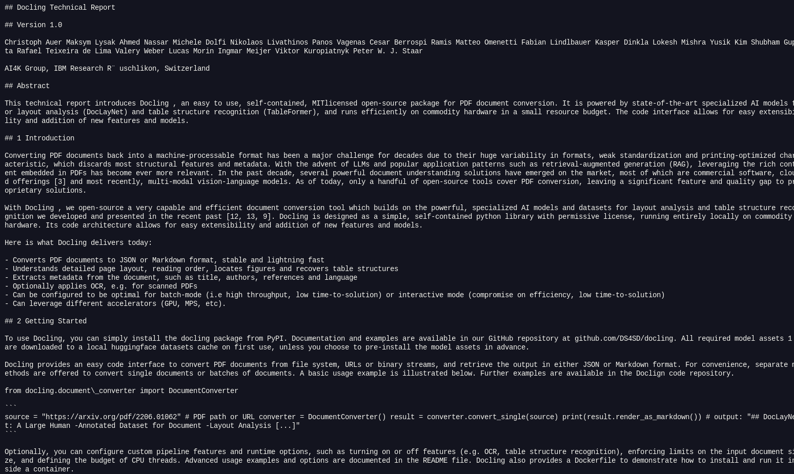 Using Docling for Data Extraction and RAG Applications